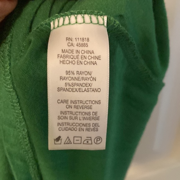 Bold green Michael Kors tank dress in easy care Rayon spandex blend. No smoking - Picture 4 of 5